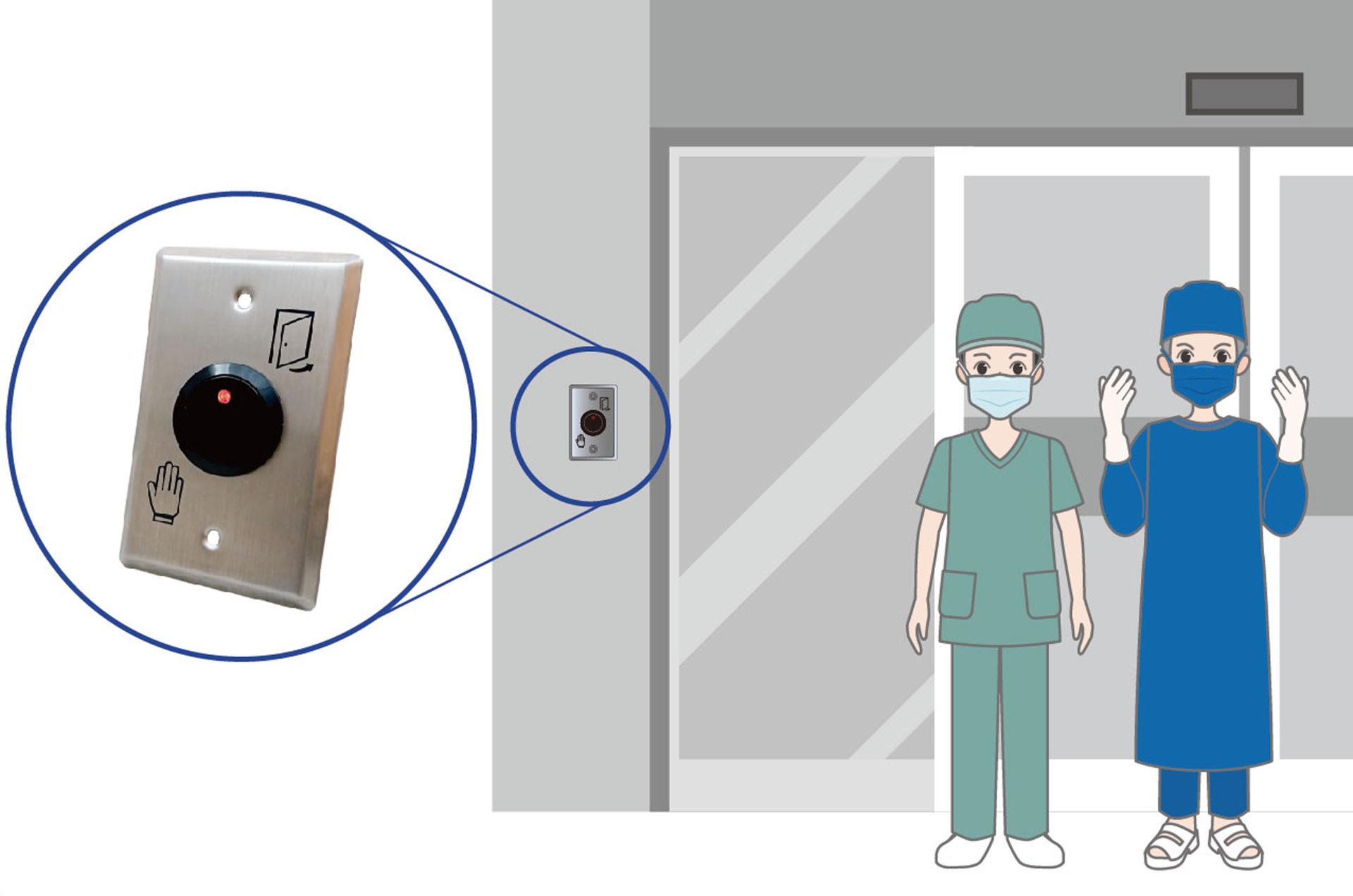 Metal IR Proximity Sensor - Hospital Door/Operating Room Automation Control